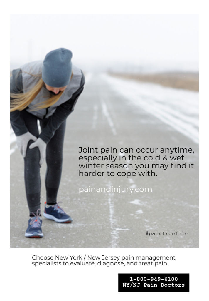 Joint pain can occur anytime throughout the year, but in the cold and wet months of the winter you may find it harder to cope with.
