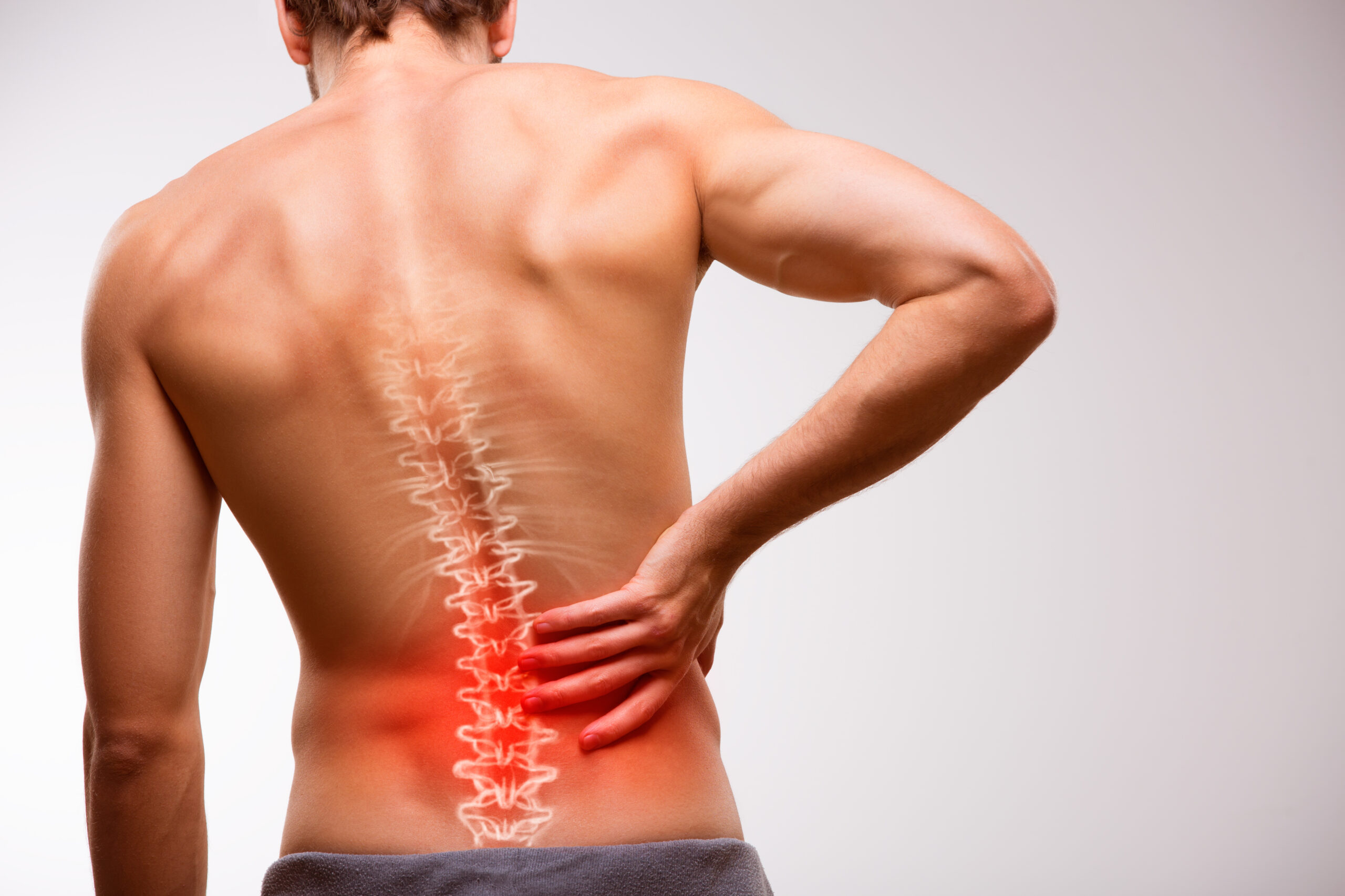 Patient experiencing lower back pain