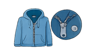 Clothing with zippers, snaps, or metallic fibers Clothing with zippers, snaps, or metallic fibers