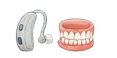 Hearing aids or removable dental devices Hearing aids or removable dental devices