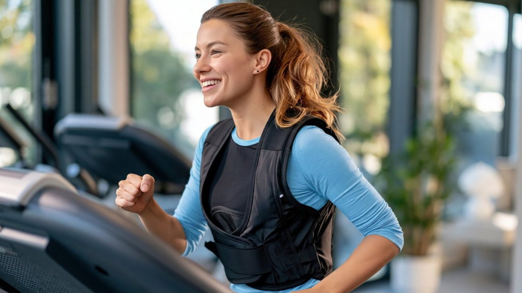 Back pain during a weighted walk can be a sign the vest is too heavy or doesn’t fit well.