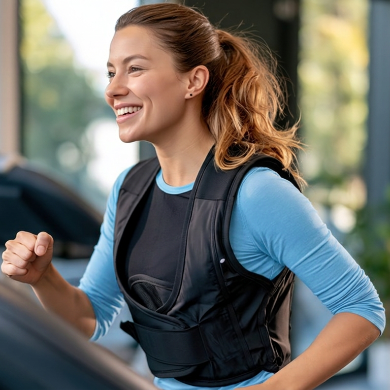 Back pain during a weighted walk can be a sign the vest is too heavy or doesn’t fit well.